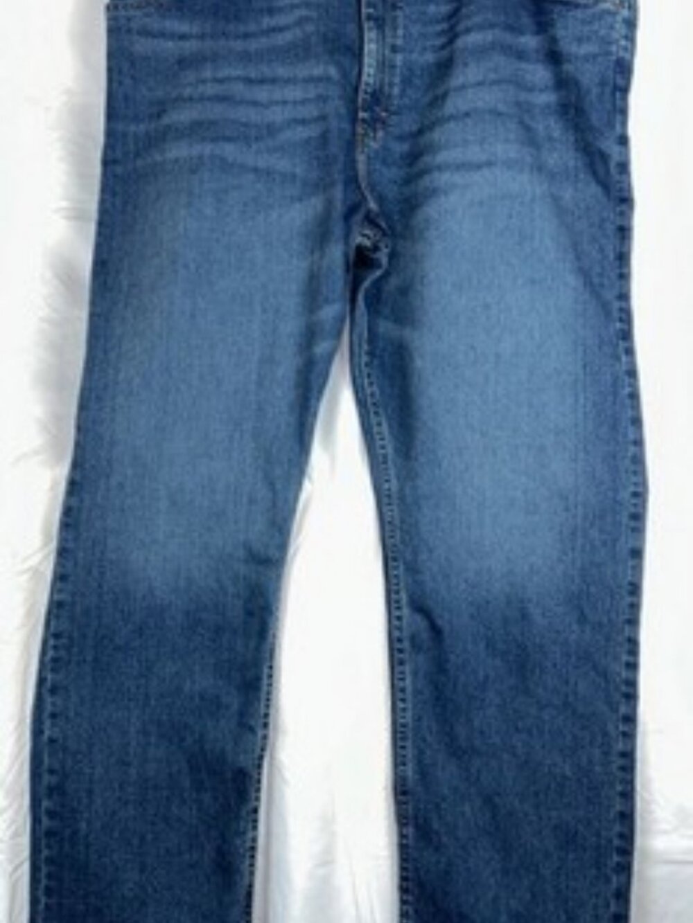 Wrangler Jeans Mens 38x29 Cotton Blend Straight Leg Denim Blue